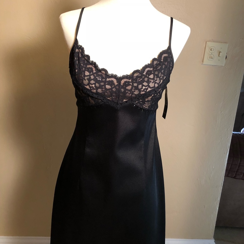 Black Satin Cocktail Dress